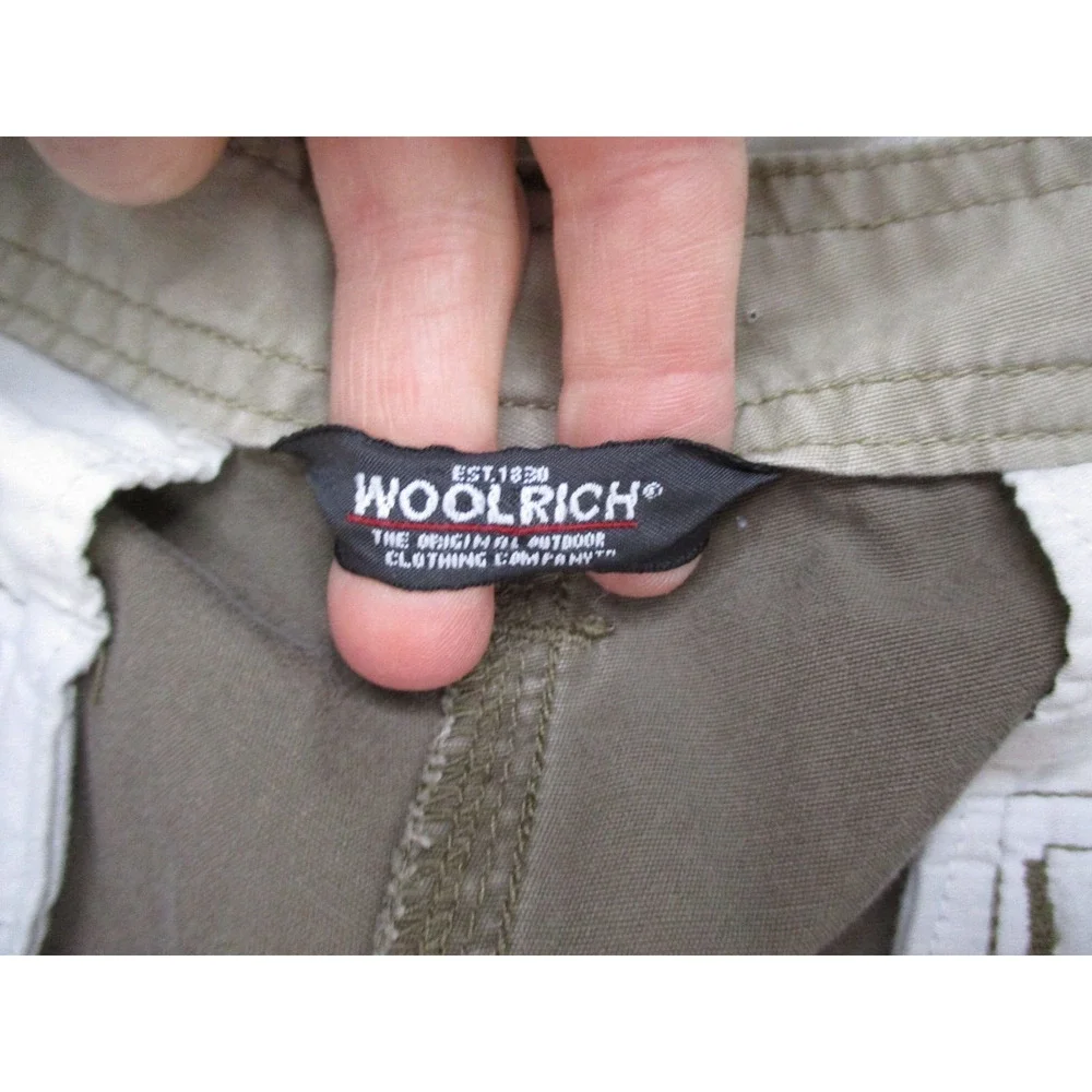 Woolrich Cargo Shorts Mens‎ 36x9 Green Kelp Cotton Vintage Utility Grunge